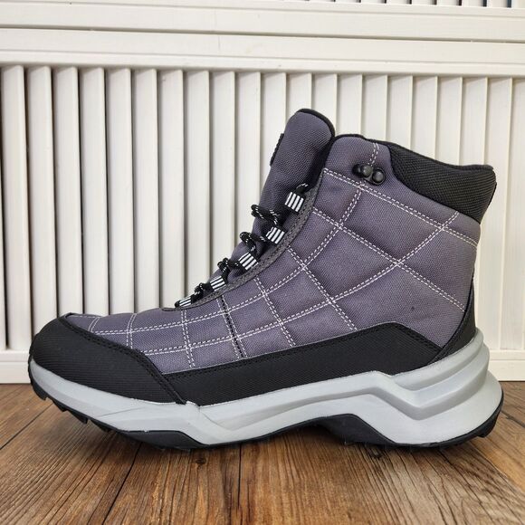 Eddie Bauer Hosmer Mens Sz 10 M Gray Black Outdoors Track Quilted Hiking Boots - Picture 7 of 10